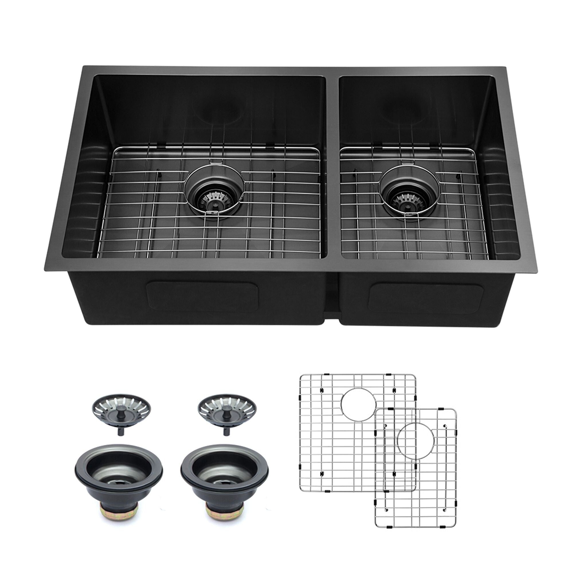 33 Kitchen Sink Drop In Double Bowl Topmount Sink 60 40