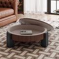 33 Modern Wabi Sabi Wood Parquet Veneer Top Coffee Table With Hidden Storage