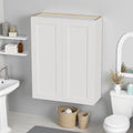 33 Shaker Double Door Wall Cabinet Solid Wood With Adjustable Shelves Ready To Assemble For Kitchen Bathroom