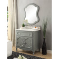 34 Benton Collection Knoxville Gray Bathroom Vanity Mirror