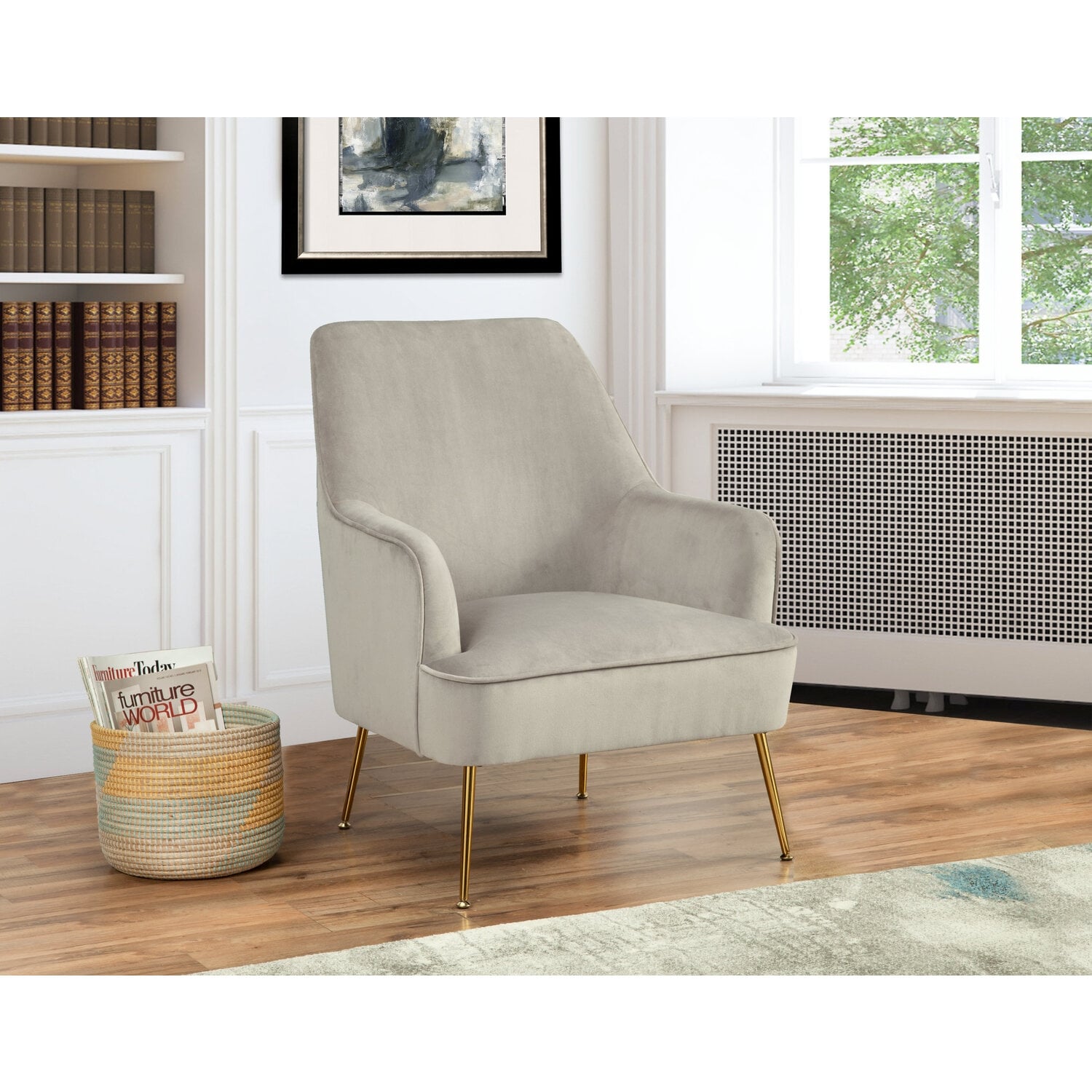 34 In.H Black Finish Linen Upholstery Rectangle Barrel Chair Set Of 2 With Straight Arm 8 X 10