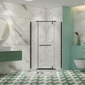34.75 W X 72 H Semi Frameless Neo Angle Pivot Shower Door 34.75 X 34.75 X 72