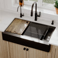 34 Apron Front Single Bowl Quartz Kitchen Sink Kit