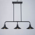 34 Modern Industrial Farmhouse Black Linear 3 Light Island Pendant Light With Cone Shades For Kitchen And Dining Room