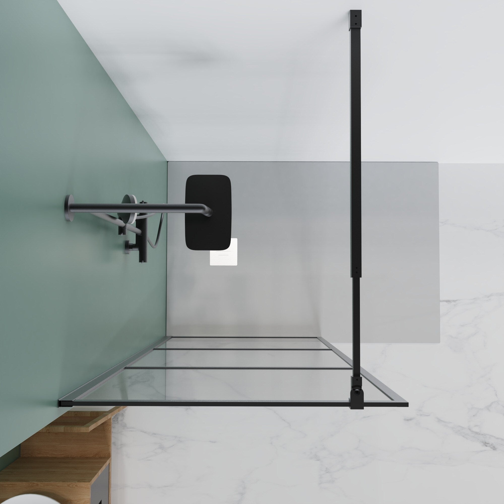 34X72 Walk In Shower Screen 34X 72