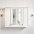 35 Inch 2 In 1 Wall Mounted Bathroom Cabinet Mirrored Medicine Cabinet With 5 Adjustable Shelves Over Toilet Storage