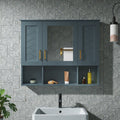 35 Inch Wall Mounted Bathroom Medicine Cabinet With Mirror Adjustable Shelves Soft Close Doors