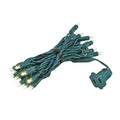35 Light Led Christmas Mini Light Warm White Non Connectable Green Wire 13