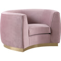 35 In.H Cream Finish Velvet Upholstery Round Barrel Chair Piece Of 1 With Straight Arm 8 X 10