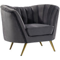 35 In.H Gold Finish Faux Leather Upholstery Circle Barrel Chair Set Of 2 With Straight Arm 8 X 10