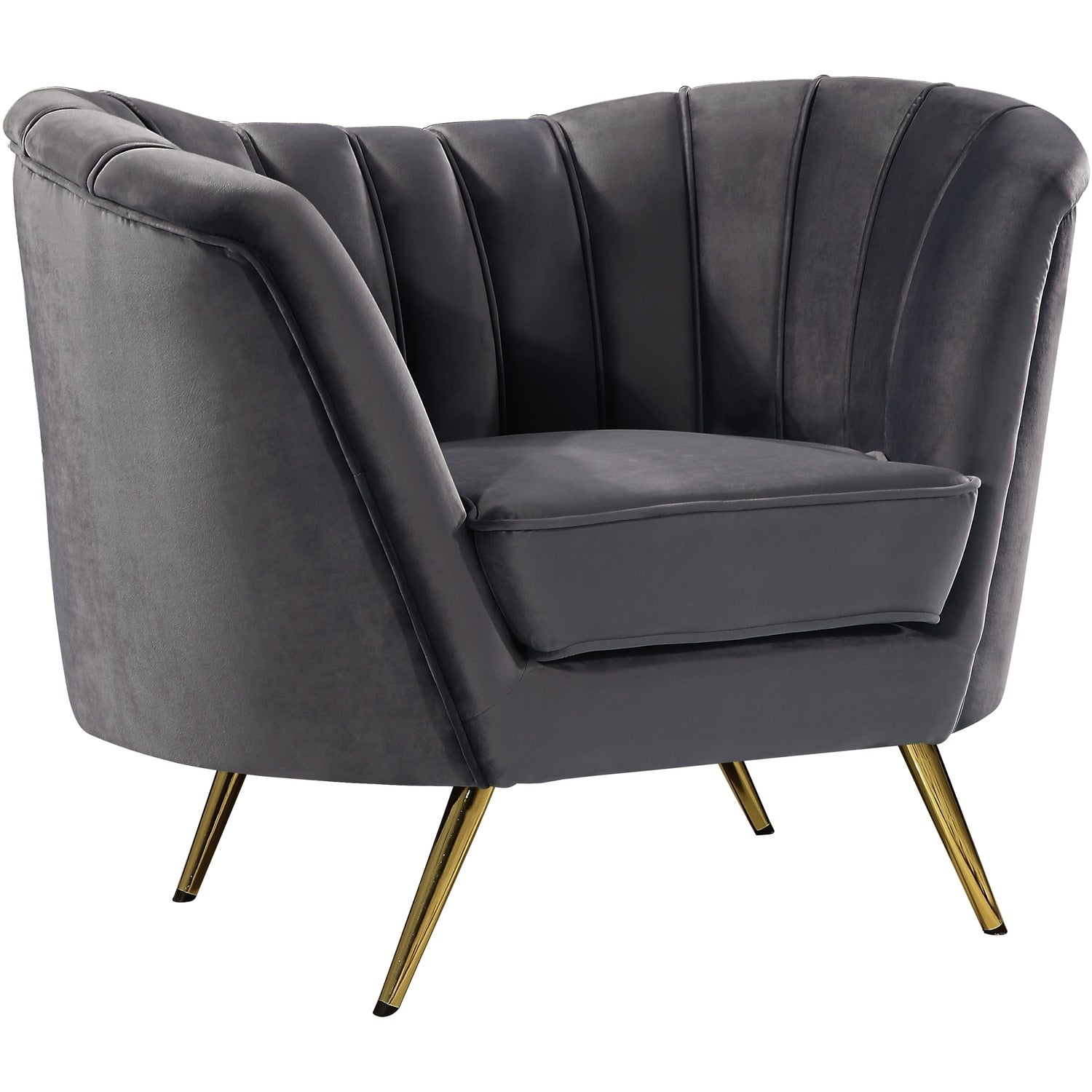 35 In.H Gold Finish Faux Leather Upholstery Circle Barrel Chair Set Of 2 With Straight Arm 8 X 10