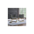 35 In.H White Finish Faux Leather Upholstery Square Barrel Chair Set Of 2 With Straight Arm 8 X 10