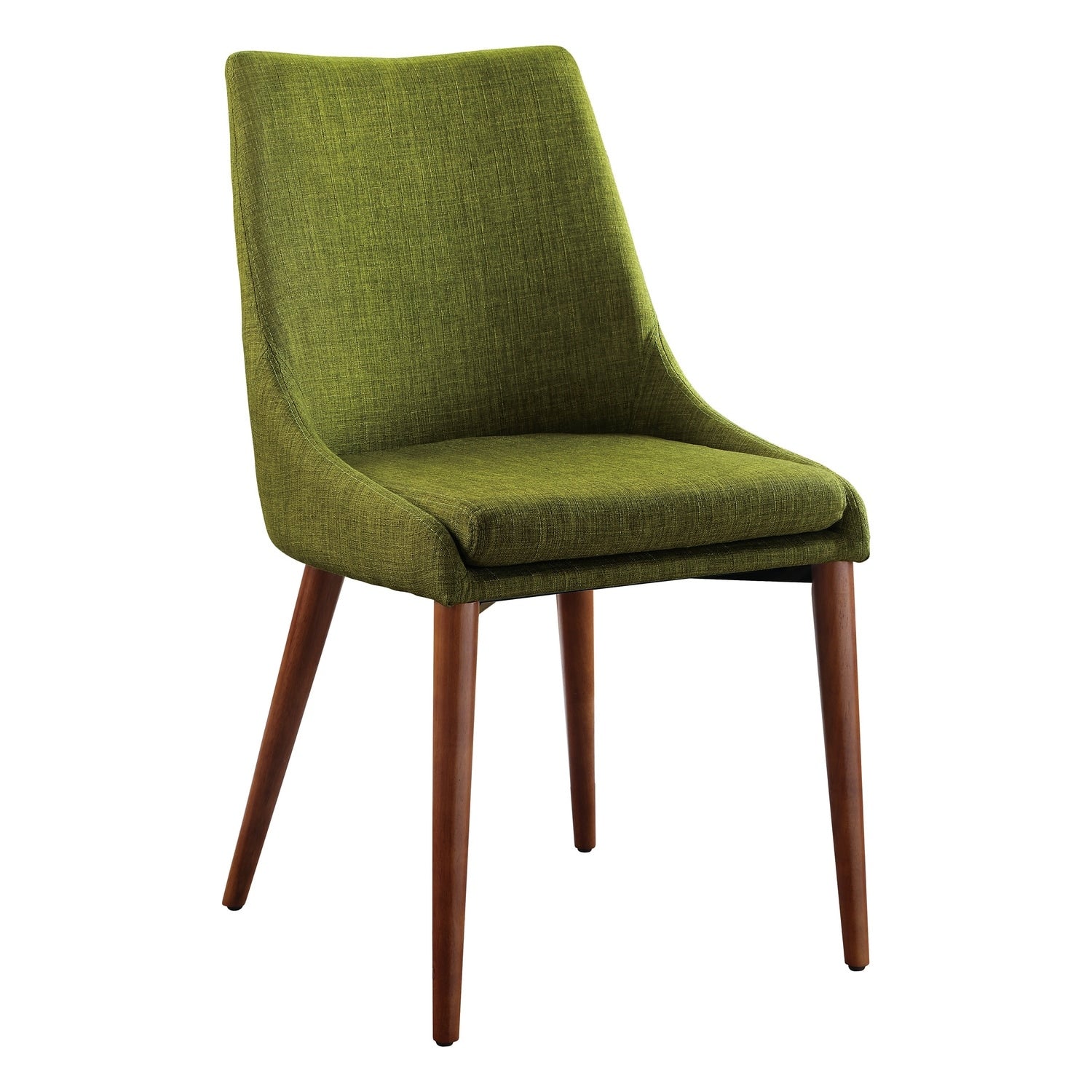 35.25 In.H Gray Finish High Slat Back Armless Dining Chair With Polyester Seat Material