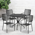 35.25Rd Patio Table Set 4Chair