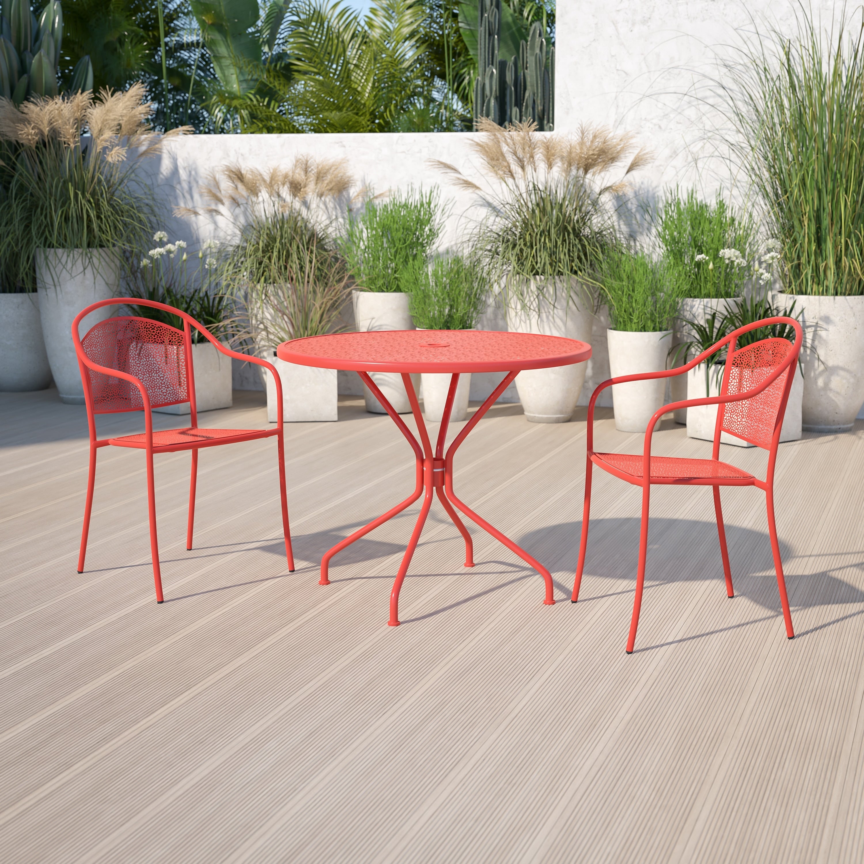 Havenside Home Bethune Round Steel Patio Table 32.5