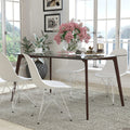 Lancaster Home Wood Table With Glass Top