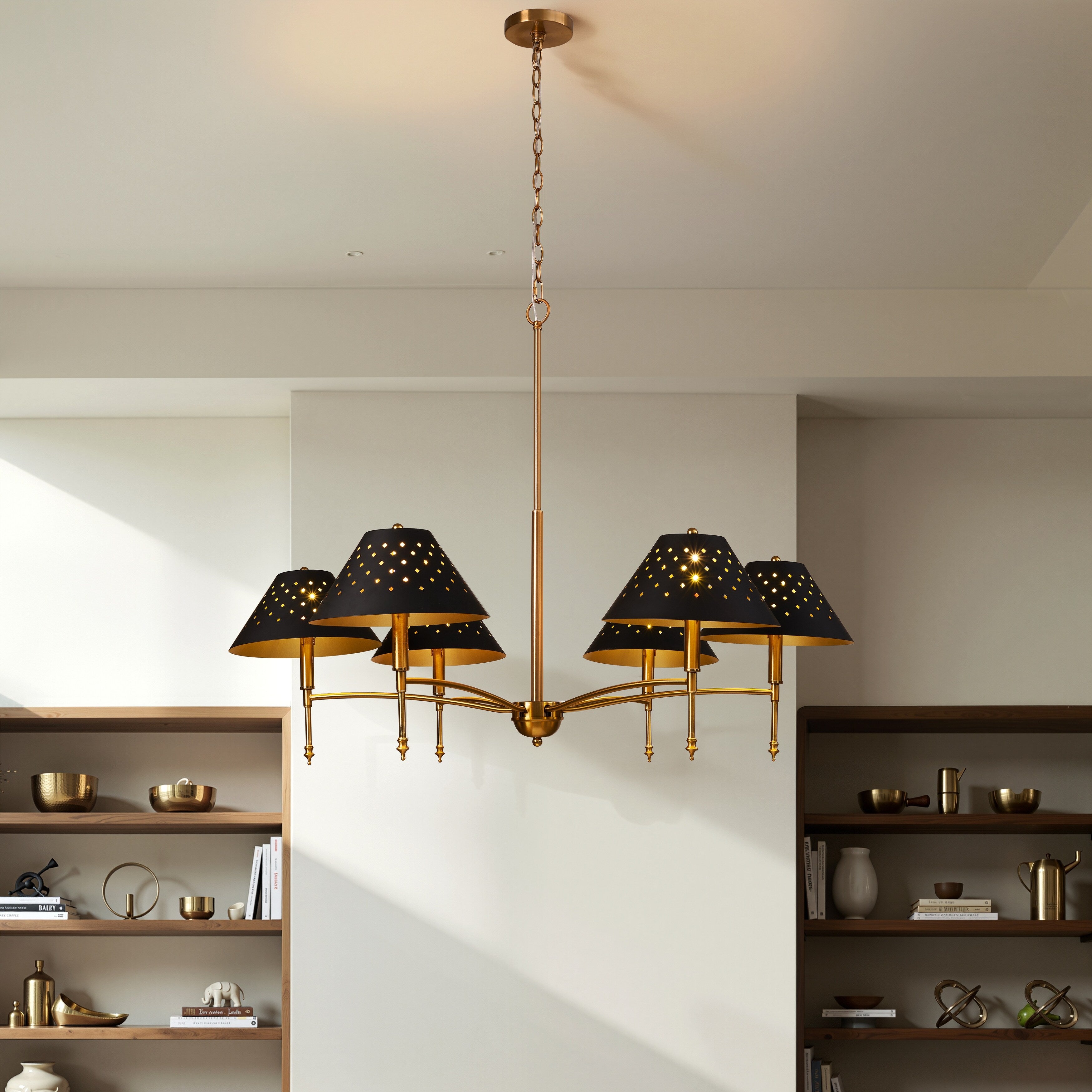 35.4 Modern Chandelier With Adjustable Chain 35.4 W 35.4 D 92.3 H