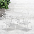 35.5Sq Patio Table Set 4Chairs