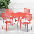 35.5Sq Patio Table Set 4Chairs