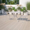 Havenside Home Belvon Steel Indoor Outdoor Patio Table 32.5