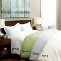 350 Thread Count Cotton Percale 3 Piece Oversize Duvet Cover Set