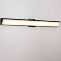 35W Modern Sleek Long Linear Satin Black Waterproof Integrated Led 3000K Outdoor Wall Sconce Flush Mount Light