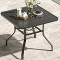 35 Metal Patio Square Dining Table With 1.57 Umbrella Hole