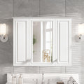 35 2 In 1 Bathroom Wall Cabinet Wall Mounted Medicine Cabinet With 5 Adjustable Shelves Mirrored Door Over Toilet Cabinet