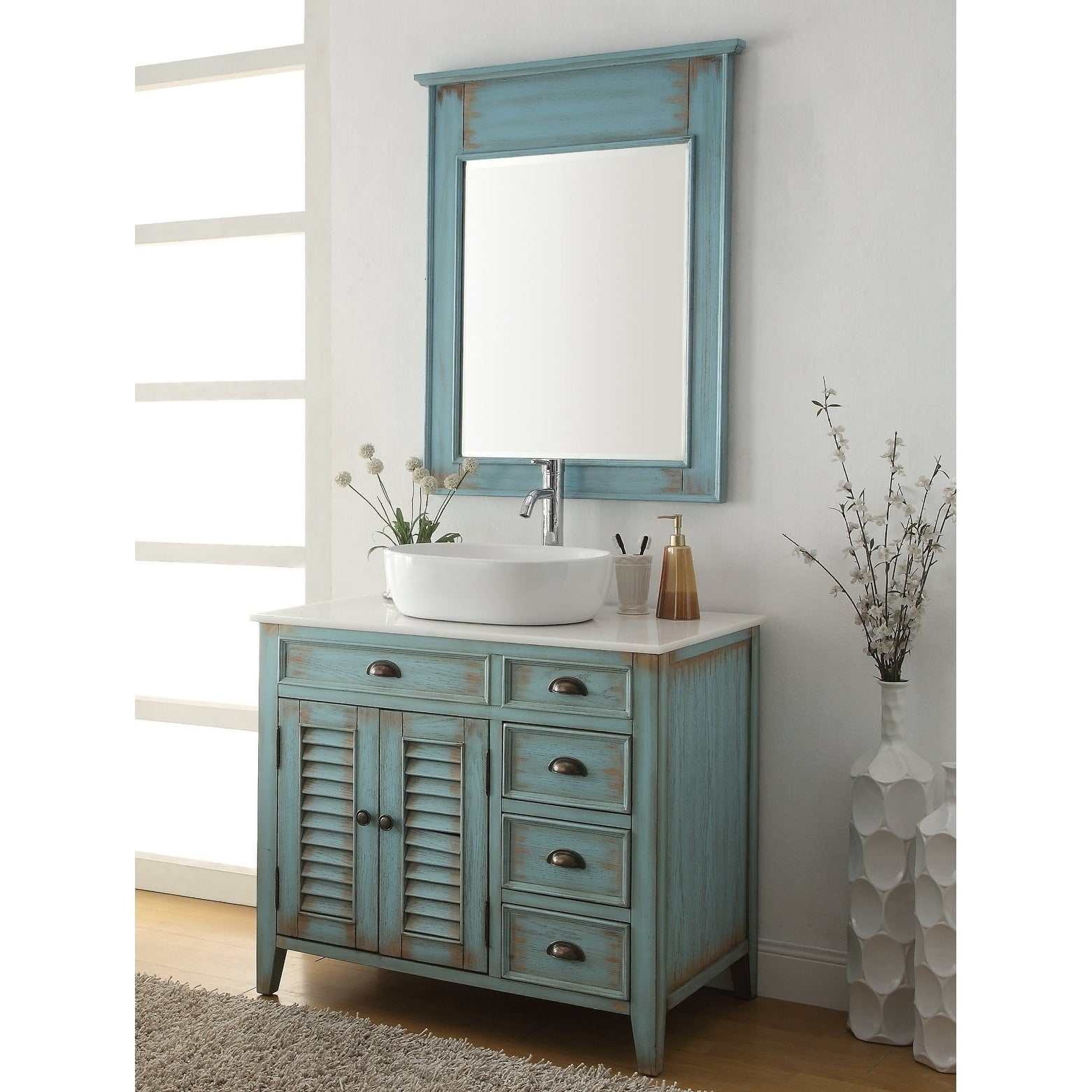 36 Benton Collection Abbeville Farmhouse Bath Vanity Mirror