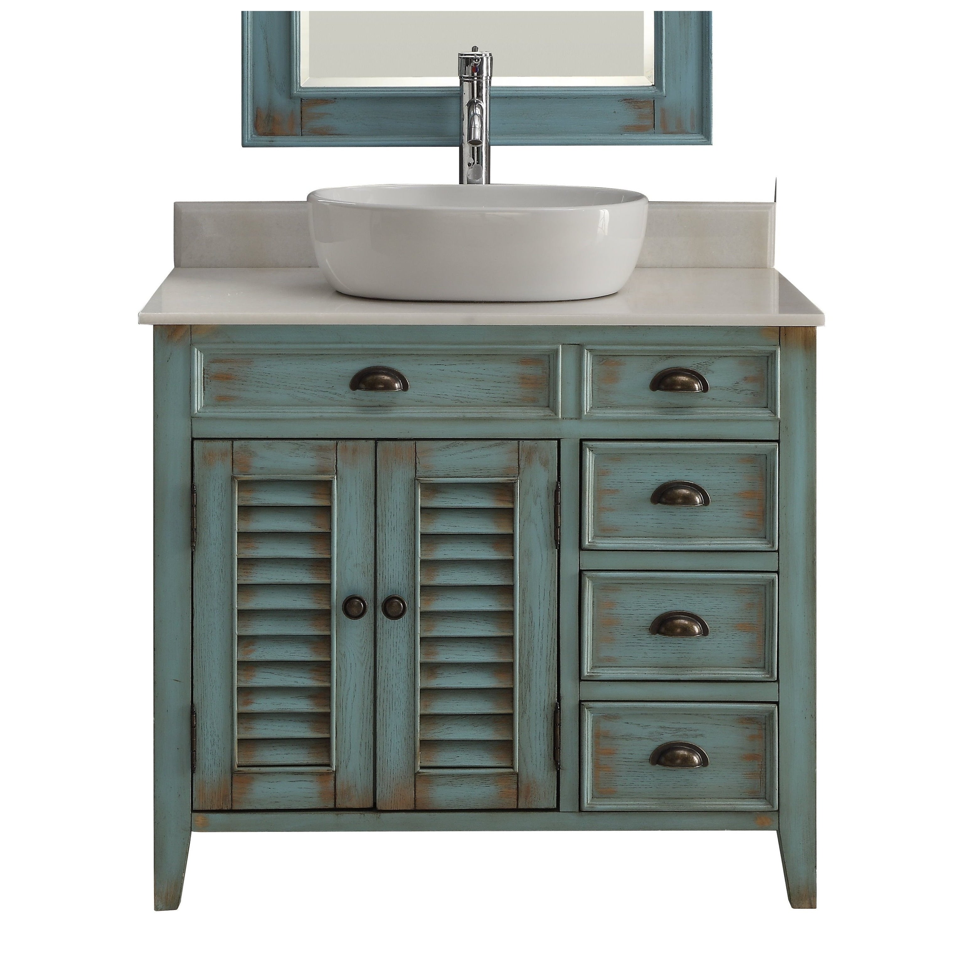 36 Benton Collection Abbeville Vessel Sink Farmhouse Bath Vanity