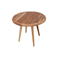 36 Ecodecors Mid Century Modern Round Solid Teak Dining Table In Earthyteak Finish N A