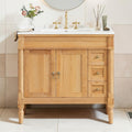 36 Inch Bathroom Vanity With Ceramic Sink Freestanding Storage Cabinet With Soft Close Doors And Drawers
