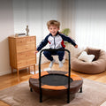 36 Inch Foldable Mini Trampoline Indoor And Outdoor Rebounder For Kids With Foam Handle And Safe Thickened Cover
