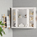 36 Inch Wall Mounted Bathroom Medicine Cabinet With Adjustable Shelf Soft Close Doors White Storage Cabinet