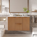 36 Inch With Ceramic Top Mdf Cabinet Soft Close Doors Divided Drawers Wall Mounted Modern Storage Vanity