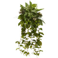 36 Mixed Greens Hanging Artificial Plant Set Of 2 H 36 In. W 20 In. D 20 In
