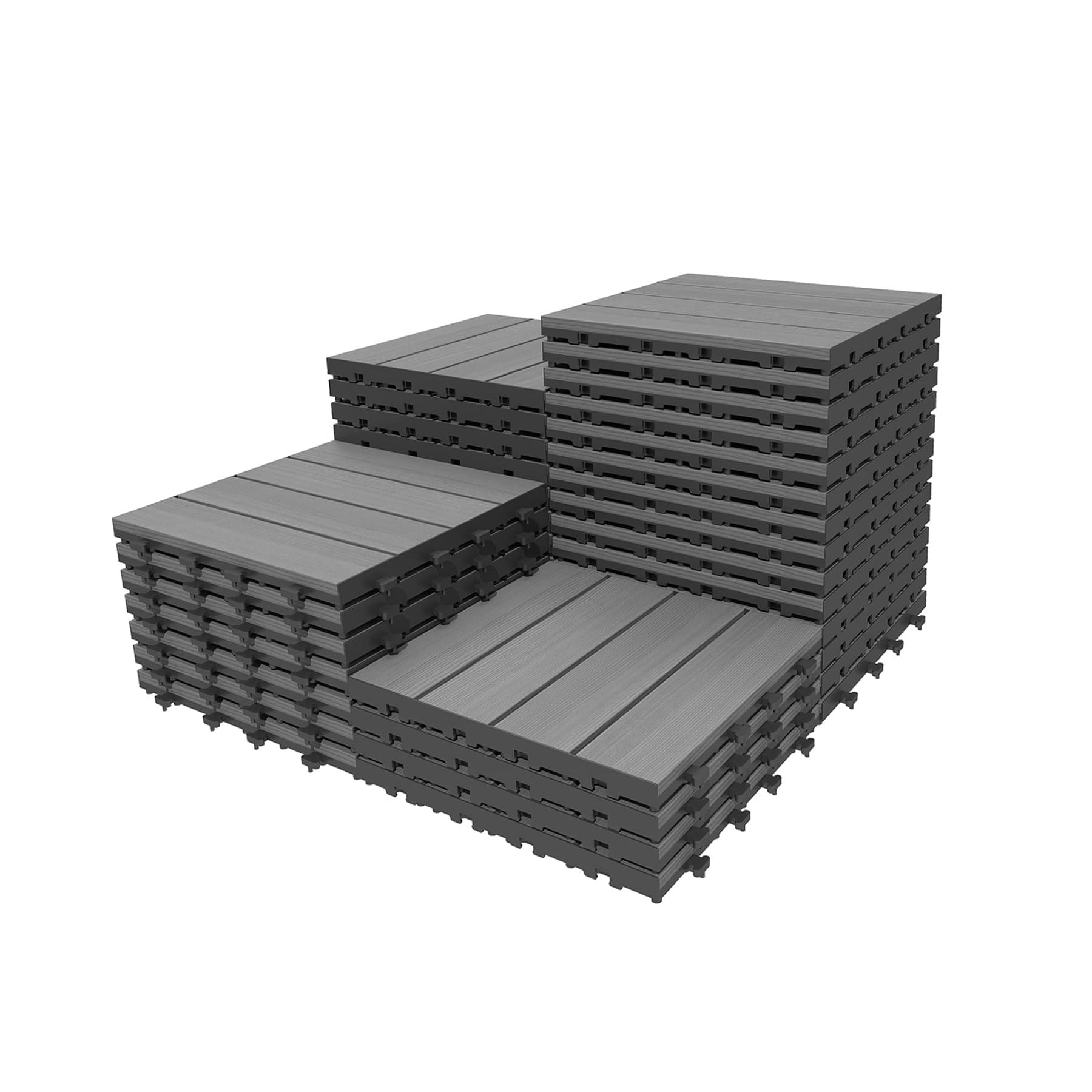 36 Pcs Interlocking Deck Tiles 12 X 12 Hdpe Outdoor Flooring Deck Tiles Outdoor Waterproof For Deck Garden All Weather Use