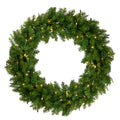 36 Pre Lit Northern Pine Artificial Christmas Wreath Warm Clear Led Lights Green