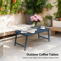 36 In. Folding Rectangle Metal Table Outdoor Portable Picnic Table