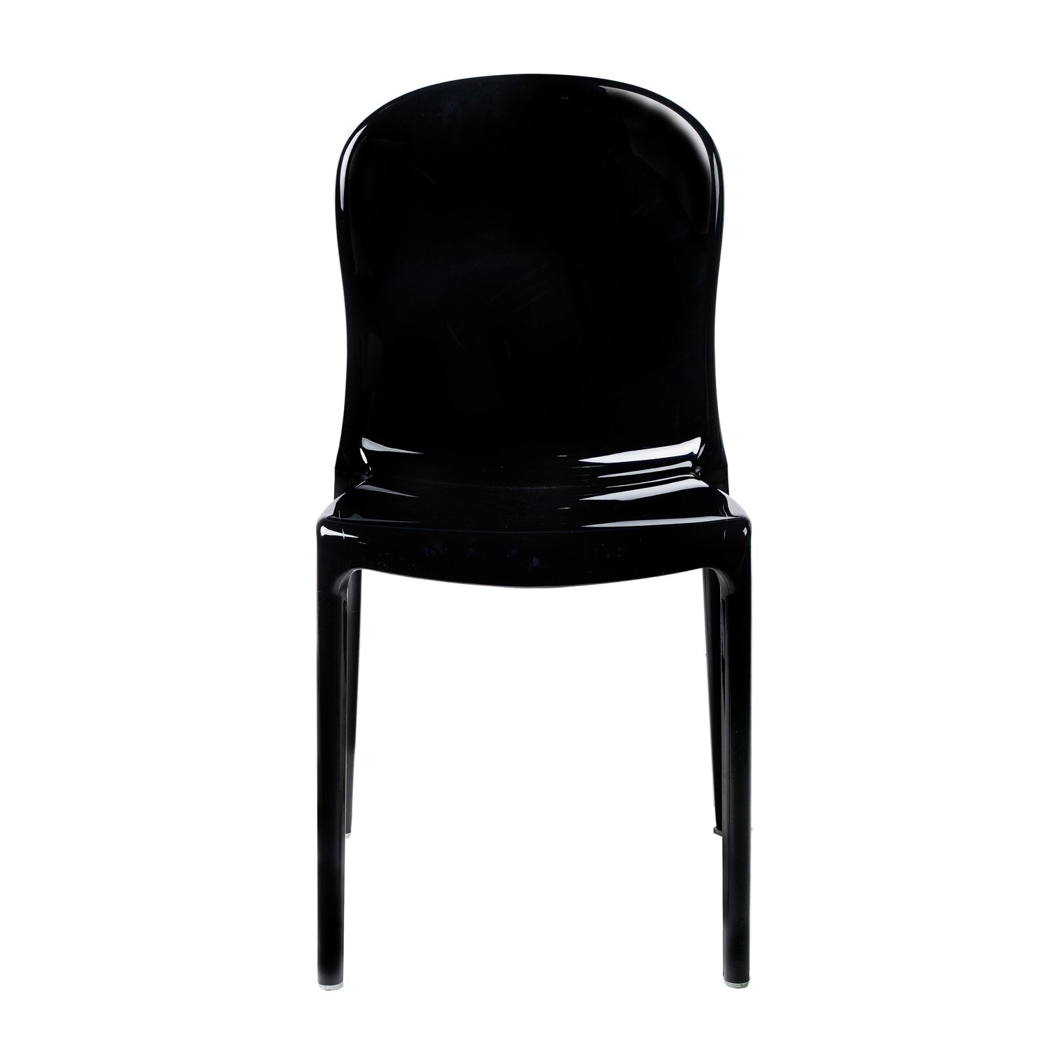 36 In.H Black Finish High Keyhole Armless Dining Chair With Polyester Seat Material