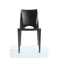 36 In.H Black Finish High Slat Back Armless Dining Chair With Polyester Seat Material