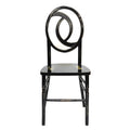 36 In.H Black Finish High Slat Back Armless Dining Chair With Wood Seat Material
