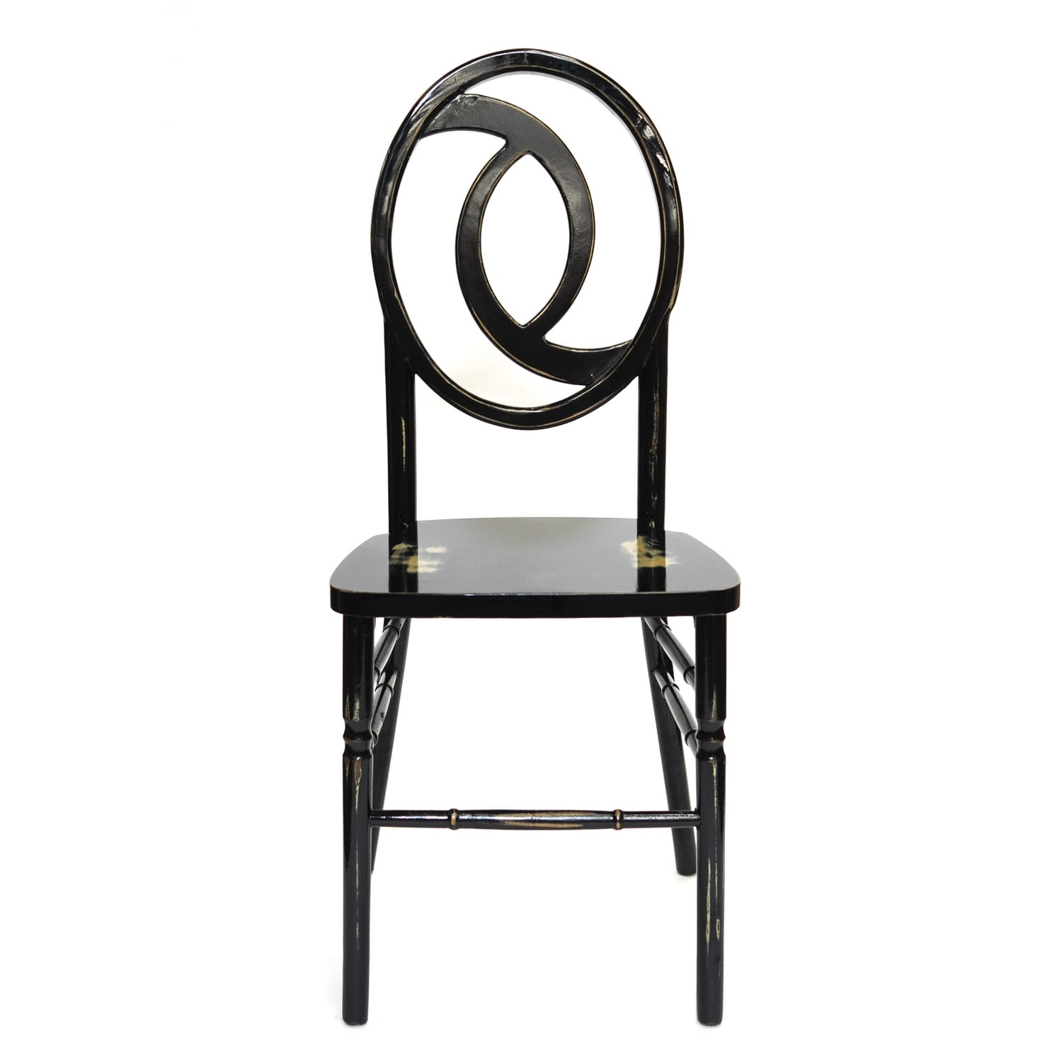 36 In.H Black Finish High Slat Back Armless Dining Chair With Wood Seat Material