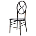 36 In.H Black Finish High Slat Back Armless Dining Chair With Wood Seat Material