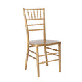 36 In.H Gold Finish High Slat Back Armless Dining Chair With Wood Seat Material