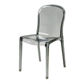 36 In.H Gray Finish High Keyhole Armless Dining Chair With Polyester Seat Material