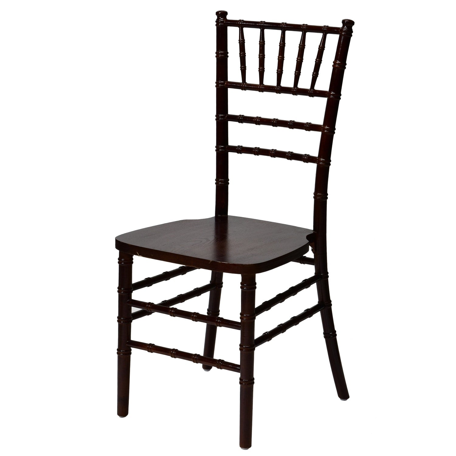 36 In.H Red Finish High Slat Back Armless Dining Chair With Wood Seat Material