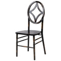 36 In.H White Finish High Slat Back Armless Dining Chair With Wood Seat Material