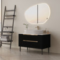 36 Inch Bathroom Vanity Freestanding Or Wall Mounted With Ceramic Integrated Sink Soft Close Drawers