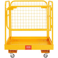 36 Inches Folding Forklift Work Platform With Lockable Swivel Wheels